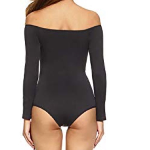Yelete | Off Shoulder Charcoal BodySuit pull up - Picture 4 of 4